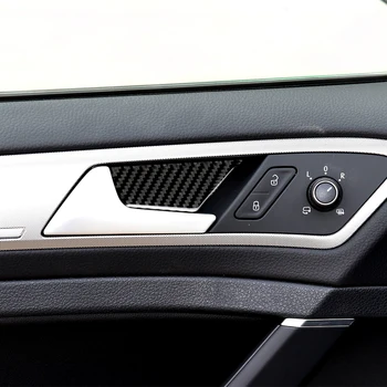 4gab/Uzstādīt Oglekļa Šķiedras Automašīnas Iekšējie Durvju Bļodā Apdare Uzlīmes VW Golf 7 2013. līdz 2017.
