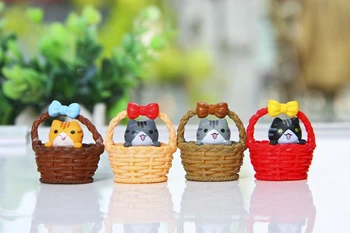 4gab/daudz Japanes Chi ' s Sweet Home Cat Kaķu Rotaļlietas DIY Sveķu Grozu Kaķu Attēls Ornamenti, Dekori Bērnu Rotaļu Mājas Dekoru