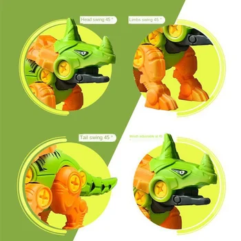4gab/set Jurassic Radošo Kompleksa Deformācija Dinozauru Vērpjot Olu Bērniem Puzzle Demontāžu Modelis Rotaļlietas
