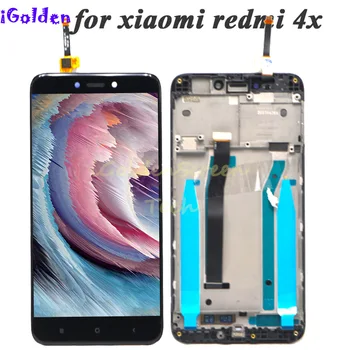 5.0 Collu Ekrāns Xiaomi Redmi 4X LCD Displejs, Touch Screen, Ar Karkasa Montāžu, lai Xiaomi Redmi 4X LCD Ekrāns