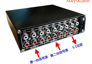 5.1 kanālu audio switcher 2 ieejas 1 izeja audio ieejas selektoru, 5.1 CH audio switcher valde