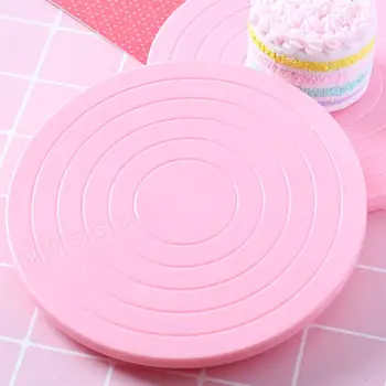 5.5 Collu Plastmasas Kūka Diska Rotācijas Kārtā Kūka Dekorēšanas Stāvēt Kūka Rotācijas Galda Plāksnes Virtuves DIY Cepšanas Rīku Kūka Rīki