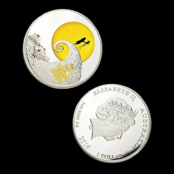 5 gab. Bez magnētiskā 2019. gada Mīļākais medus sirds monēta ziemassvētku dāvanu sudraba pārklājumu Elizabete 40 mm suvenīru apdare monētas