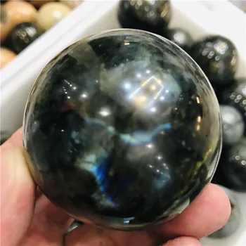 50-70mm zilā gaisma labradorīts kvarca kristāla bumbu Dabas labradorīts kristāla bumbu dziedināšanas kā dāvanu