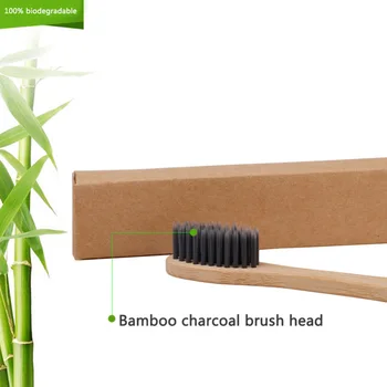 50 Pack, Eco-Friendly Bambusa kokogles Mīkstu Saru BPA-free Bioloģiski, Zobu suku, Mutes dobuma Kopšanas zobu Sukas ceļojumu caurules kastē, kas