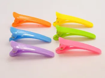 50 Sajauc košļājamās gumijas Krāsu Plastmasas Dakšas Aligators Matu spraudes Loki DIY 45mm