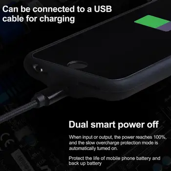 5000mAh Bateriju Lādētāju Lietā par iPhone 6s 6 7 8 Power Bank Uzlādes Gadījumā Akumulatora korpusa Vāciņu Ultra Slim Ārējo Back Pack