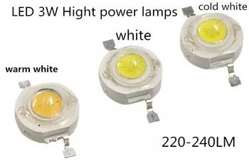 500PCS LED 3W augstums jaudas gaismas krelles ČIPU 6000K 8000K 3000K Led 3W 45*45mli 250LM 700MA labas kvalitātes 3W-18W Downligt