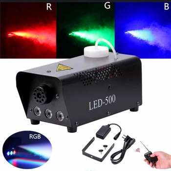 500W LED RGB Bezvadu tālvadību, Miglas Mašīnu Sūknis DJ Diskotēka Dūmu Mašīna Partiju Kāzu Apgaismojuma Efektu Posmā LED Fogger