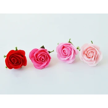 50GAB Mini Četras Slāni Rožu Ziepes Ziedu Galvas Romantiska Zvaigžņotām Kāzu Valentīna Diena Dāvanu Kāzu Mājas Banketa Apdare