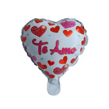50gab 10 collu spāņu TE AMO Sirds formas Alumīnija Folija Baloni, Romantisku Valentīna Atzīšanās Balonu Kāzu Dekors Bumba