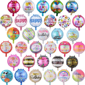 50gab 18inch laimes Dzimšanas dienā, Folija Baloni Vairāku Modeļu Kārtu Piepūšamās Hēlija Baloni, Bērnu Duša Puse Dekorēšana, Baloni,