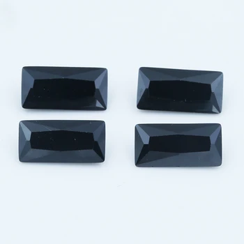 50gab 3x7~6x12mm Taisnstūra Forma, melns Krāsa CZ Akmens Sintētiskie Dārgakmeņi Izcili Samazināt Kubiskā Cirkonija Akmens gredzens
