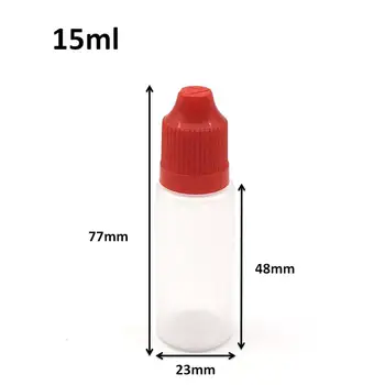 50gab Plastmasas Pudeles Pilinātāju 15ml E-sula Acu Pilienu Pudelīte Ar bērnu aizsardzībai paredzētām Klp E Šķidro Tukšu Pudeli 15ml