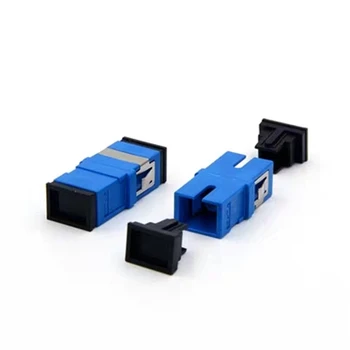 50gab SC UPC simplex adapteris optisko adapteri, bez atloka zilā ftth savienotāju SM bezmaksas piegāde SC savienotājs flangeless IL