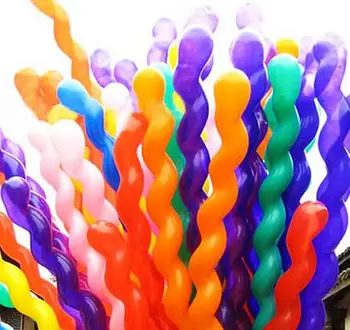 50gab/daudz Multicolor Skrūvi Twist Spirāli Lateksa Baloni Kāzu Bērniem Dzimšanas dienas ballīti Dekoru Piepūšamās Rotaļlietas Ilgi Sloksnes Baloni GYH
