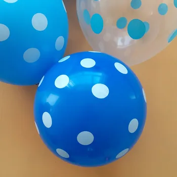 50gab/daudz blue polka punktiņi 12 collu 2.8 g caurspīdīga zila gaisa balonu, dzimšanas dienas svinības apdare kāzu hēlija baloni, Karstā