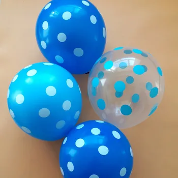 50gab/daudz blue polka punktiņi 12 collu 2.8 g caurspīdīga zila gaisa balonu, dzimšanas dienas svinības apdare kāzu hēlija baloni, Karstā