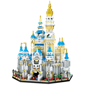 5297pcs+ Burvju Pils Mini Celtniecības Bloki DSN Mirco 3D Modelis Diamond Ķieģeļi Princese Pils Skaitļi Par Bērnu Rotaļlietas LZ8028