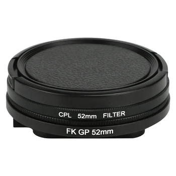 52mm Profesionālās Fotogrāfijas CPL(Cirkulāro Polarizatoru) Filtru ar Objektīva Vāciņu un Adapteri par GoPro Hero 7 6 5 Fotokameras korpuss