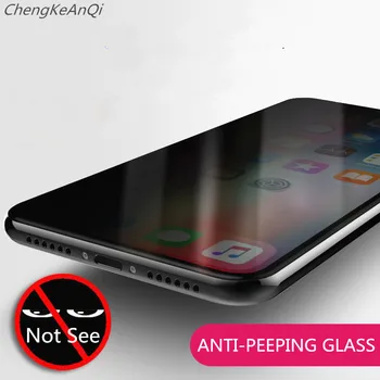 5D 9H Izliektas Pilnībā Segtu Rūdīta Stikla Pret Spiegu Peeping Saules iPhone X XS MAX XR 10 6S 6 7 8 Plus Privātuma Ekrāna Aizsargs