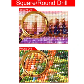 5D DIY squareround Dimanta Glezna Celtniecības Cross Stitch Dimanta Izšuvumu Rakstu Rhinestone Mājas Dekoru