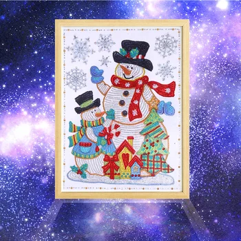 5D DIY Īpašas Formas Dimanta Glezna Ziemassvētku Sniegavīrs Izšuvumi Mozaīkas Komplekti Guļamistaba, Dzīvojamā Istaba Viesnīcā, Dekori Apmēram 30*40cm