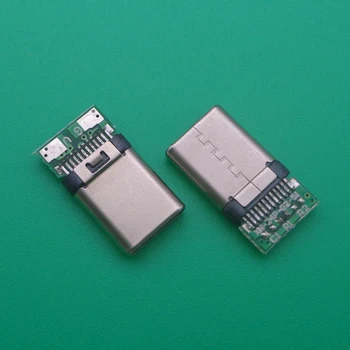 5GAB DIY USB OTG-3.1 Metināšanas Vīriešu jack Plug USB 3.1 C Tipa Savienotājs ar PCB Kuģa Sveces Datu Līnijas Termināļus Android