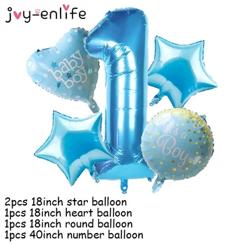 5gab Rozā, Zilā 40inch Numura Ciparu Folijas gaisa Balons, Baby Dušas Bērni Bērniem 