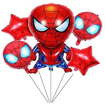 5gab Supervaroņa Zirnekļcilvēka Dzelzs Vīrs Amerikā, Folija Baloni Dzimšanas dienas svinības Piegādēm Gaisa balonu Bērnu Dienu Rotaļlietas