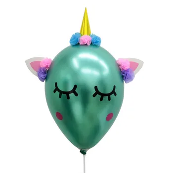 5gab vai 10pcs Lielu 3D Unicorn Baloni, Metāla, Lateksa Balonu Unicorn Dzimšanas dienas svinības Rotājumus Bērniem Rotaļlietas