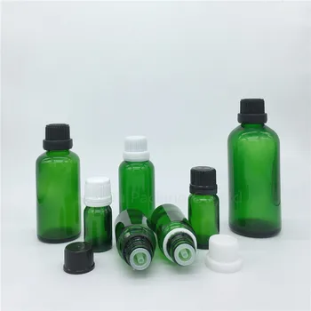 5ml 10 ml 15ml 20ml 30ML 50ml 100ml Zaļa Stikla Pudeles, Flakoni Ēteriskās Eļļas Pudele ar drošs pierādījums klp Smaržu pudeles