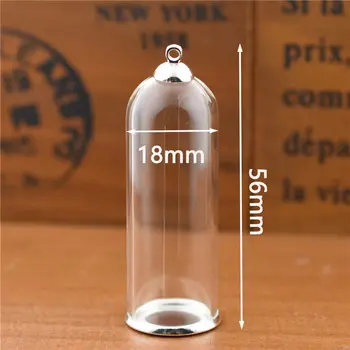 5set 50*18mm dobu stikla mēģenē ar uzstādījumu bāze krelles klp noteikt ne apdares stikla pudeles, stikla vail kulons modes DIY piederumu