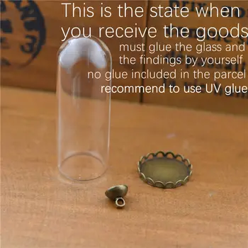 5set 50*18mm dobu stikla mēģenē ar uzstādījumu bāze krelles klp noteikt ne apdares stikla pudeles, stikla vail kulons modes DIY piederumu