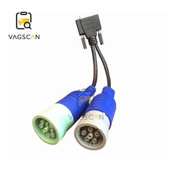 6+9 pin Y kabeli USB Link 125032 Dīzeļdegvielas Kravas Diagnosticēt Skeneris PN 405048 Adaptera kabelis