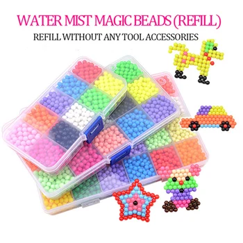 6000pcs 24 krāsas Piepildīt lodītes puzzle Kristāla DIY ūdens strūklu krelles uzstādītu bumbu, spēles 3D roku darbs burvju rotaļlietas bērniem