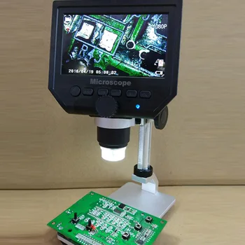 600X Digitālo Mikroskopu 4.3 Collu HD LCD Lodēšanas Mikroskopu, Telefonu Remonts Lupa + Metāla Stends Elektroniskiem Video Mikroskops