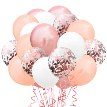 60Pcs Dzimšanas dienas Balonus Krāsainu Konfeti Dzimšanas dienas svinības Rotājumi Rožu Zelta Kāzu Dekorēšana Konfeti Baloni Bērniem Dekori