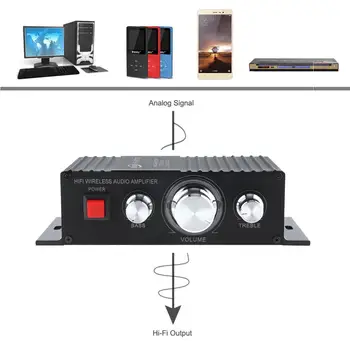 60W Bluetooth Mazo Hi-Fi Stereo Bezvadu Audio Jaudas Pastiprinātāju ar Skaņu Regulas Korekcija TV /MP3 /PC /DVD / Skaļruņi