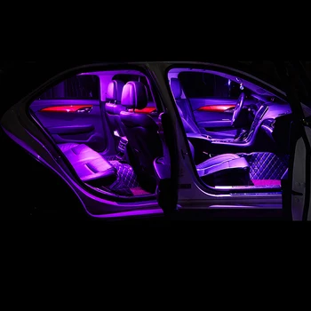 6pcs Balts Bez Kļūdām Spuldzes LED Auto Interjera Lasīšanas Gaismas Komplekts Jeep Compass 2th 2017 2018 2019 Dome Lasīšanas Gaismas Bagāžnieka Lampas