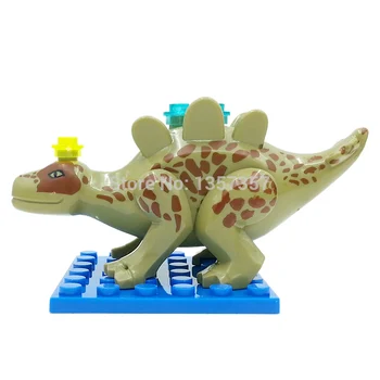 6pcs/daudz Jurassic Pasaules Dinozauru Bloķēt Cartoon Movie Jurrassic Celtniecības Bloki Komplekti Modelis ķieģeļu Rotaļlietas bērniem