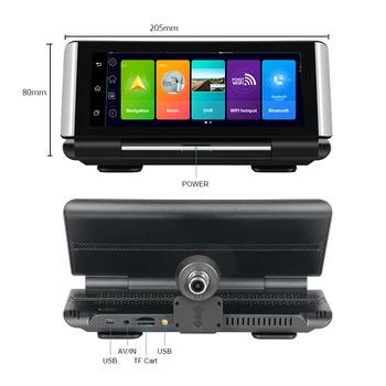 7 InchCar malkas HD priekšā un aizmugurē dubultā ieraksta reversa attēlu ar navigācijas GPS pozicionēšanas sistēma ADSD autonoma sistēma