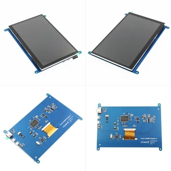 7 collu 1024*600 IPS Capacitive Touch Panel, TFT LCD Modulis Ekrāna Aveņu Pi 3 B+/4b