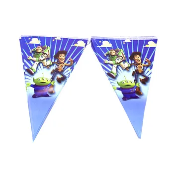 72PCS Disney Rotaļlietu Stāsts Tēma Plāksnes Tases Baby Dušas Galdauts, Salvetes Rotā Zēni dod priekšroku Galda Komplekts Dzimšanas dienas svinības Banner