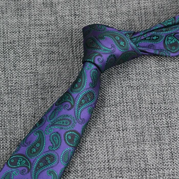 7CM Žakarda Audumi Mens Saites Ziedu Paisley Formālu Kleita gravata corbatas Kāzu Uzņēmējdarbības Zeķubikses Classic kaklasaites Vīriešiem