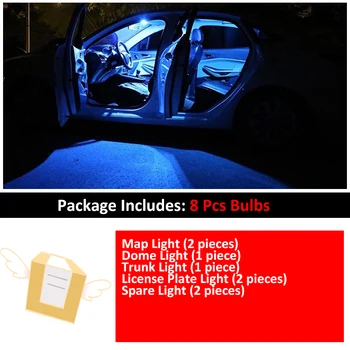 8 Gab./komplekts Auto Piederumi, Auto Interjera Apgaismojums Priekš Mazda 3 2016 2017 2018 2019 Stilīgs Led Interjera Dome Bagāžnieka apgaismojums