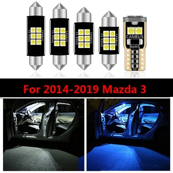8 Gab./komplekts Auto Piederumi, Auto Interjera Apgaismojums Priekš Mazda 3 2016 2017 2018 2019 Stilīgs Led Interjera Dome Bagāžnieka apgaismojums