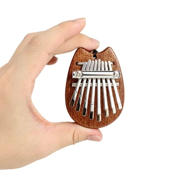 8 Galvenie Mini Kalimba Pirkstu, Īkšķa Klavieres Marimba ar Kulonu Mūzikas Piederumu