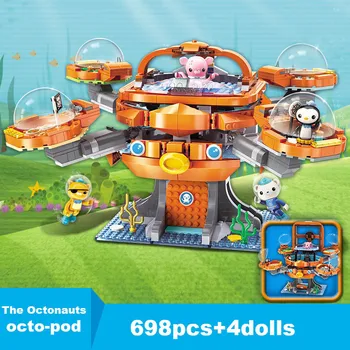 8 Komplekti Radītājs Astoņkāji Octonauts GUP bāzes pod Kuģa zemūdens Karikatūra Celtniecības Bloki Modeļi Bērniem Rotaļlietas Saderīgu Bērniem dāvanas