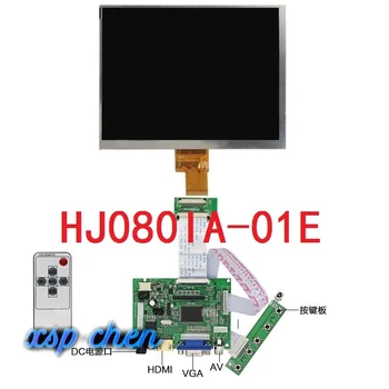 8 collu lcd ekrānu HJ080IA-01E 1024*768 hd IPS LCD Displejs + HDMI/VGA/2AV Kontroles Vadītāja Valdes